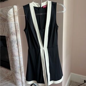 STAUD Court Cross-Court Two-Tone Minidress